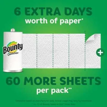 Bounty Quick-Size Paper Towels, 12 Family Triple Rolls