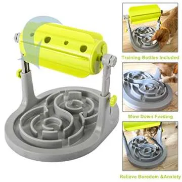 Sparkfire Interactive Dog & Cat Treat Puzzle Toy - Slow Dispensing Food - Promotes Smart Brain Stimulation and Healthy Eating - No More Boredom - Adjustable Height