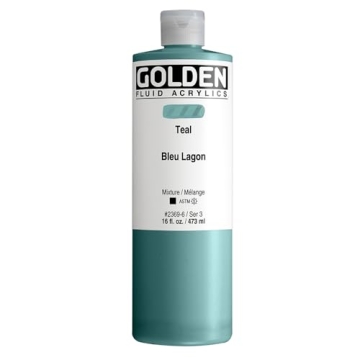 GOLDEN Fluid Acrylics Teal 16 oz Professional Paint