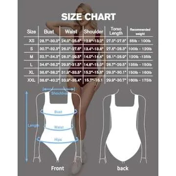 MANGOPOP Stylish Square Neck Bodysuit for Women
