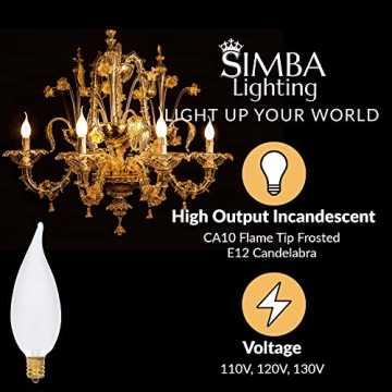 Simba Flame Tip Candle Light Bulbs - Warm White 2700K