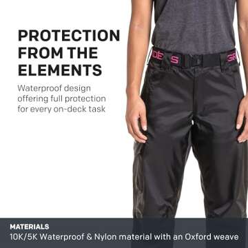 Grundéns Women's Weather Watch Pant | Updated | Waterproof, Stain-Resistant, Black, Small