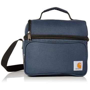 Carhartt Insulated 12 Can Two Compartment Lunch Cooler, Durable Fully-Insulated Lunch Box, Navy