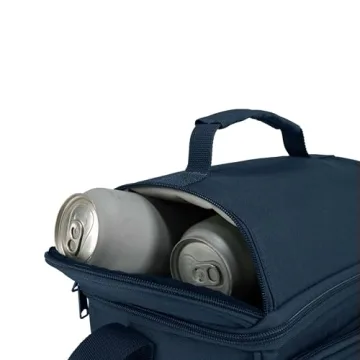 Carhartt Insulated 12 Can Two Compartment Lunch Cooler, Durable Fully-Insulated Lunch Box, Navy