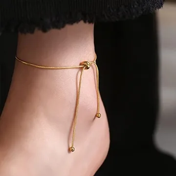 MIFYNN Waterproof Gold Adjustable Women's Ankle Bracelet
