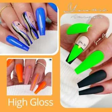 UR SUGAR Neon Gel Nail Polish Set, 6 Colors Halloween Neon Orange Hot Pink Yellow Green Blue Purple Collection Gel Polish Kit Long Lasting Soak Off Fluorescent Colors Gel Polish Gifts for Women
