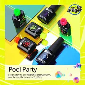 UR SUGAR Neon Gel Nail Polish Set, 6 Colors Halloween Neon Orange Hot Pink Yellow Green Blue Purple Collection Gel Polish Kit Long Lasting Soak Off Fluorescent Colors Gel Polish Gifts for Women