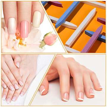 12 Pieces Pumice Stone Nail File Pumice Nail Stick stone file for nails Cuticle Pusher Stone File for Home Salon Nail Buffing Tool