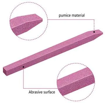 12 Pieces Pumice Stone Nail File Pumice Nail Stick stone file for nails Cuticle Pusher Stone File for Home Salon Nail Buffing Tool