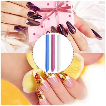 12 Pieces Pumice Stone Nail File Pumice Nail Stick stone file for nails Cuticle Pusher Stone File for Home Salon Nail Buffing Tool