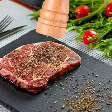 SZUAH Salt and Pepper Grinders, Oak Wooden Salt and Pepper Mills Shakers with Cleaning Brush & Wood ...