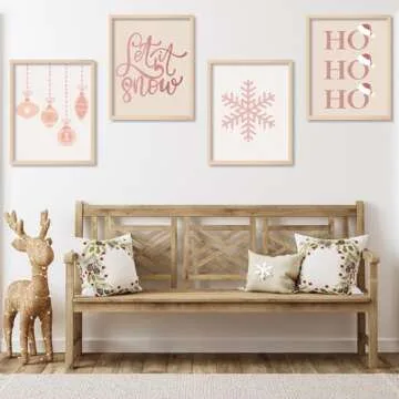 Whaline Christmas Boho Wall Art Prints 9Pcs 8x10 Inch