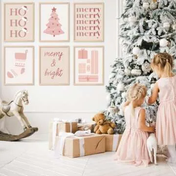 Whaline Christmas Boho Wall Art Prints 9Pcs 8x10 Inch