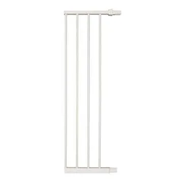 MidWest Homes for Pets 39 Inches Tall Walk-Through Steel Pet Gate, Pressure Mounted Dog Gate Measures 29 - 38 Inches Wide & Includes two 3-Inch-Wide Extensions, White