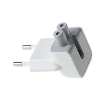WOVTE Europe Plug Converter Travel Charger Adapter for Apple iBook MacBook White Pack of 2