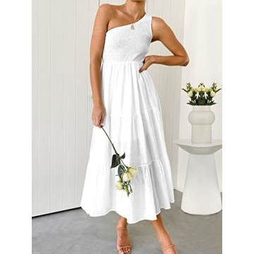 Summer Bohemian One Shoulder Maxi Dress for Women