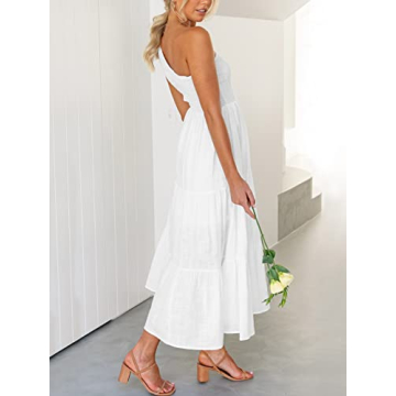 Summer Bohemian One Shoulder Maxi Dress for Women