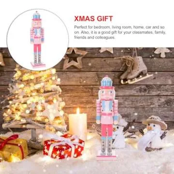 Pink Nutcracker Christmas Decor – Stunning Wooden Ornament