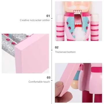 Pink Nutcracker Christmas Decor – Stunning Wooden Ornament