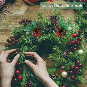 Fashionclubs 20pcs Artificial Pine Picks for Holiday Decor