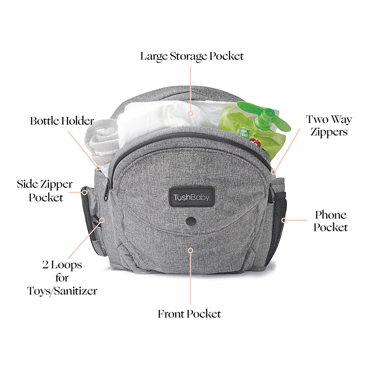 Tushbaby Hip Seat Baby Carrier - Award-Winning Ergonomic Design
