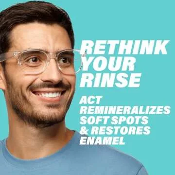 ACT Restoring Fluoride Mouthwash 33.8 fl. oz., Strengthens Tooth Enamel, Cool Mint, Pack of 3