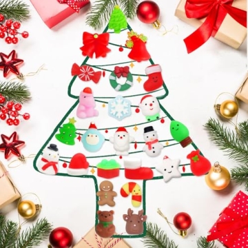 Christmas Mochi Squishy Toys – 24PCS Advent Calendar Fun
