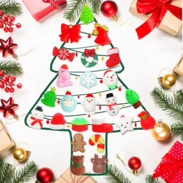 Christmas Mochi Squishy Toys – 24PCS Advent Calendar Fun