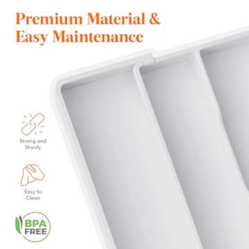 Lifewit Utensil Organizer - Expandable Kitchen Storage