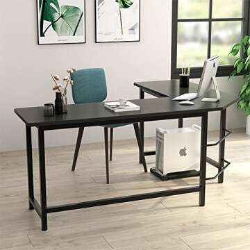 Tribesigns L Shaped Computer Desk - Modern Corner Workspace