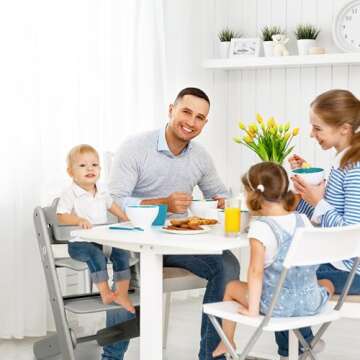 High Chair - HIYAKOI Convertible Baby HighChair Set with Removable Tray, Harness and Cushion, Adjust...