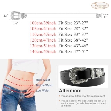 Stylish JASGOOD Women Leather Belt for Modern Fashion