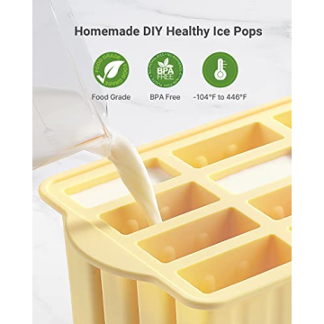 BPA-Free Silicone Popsicle Molds by MEETRUE - Easy-Release