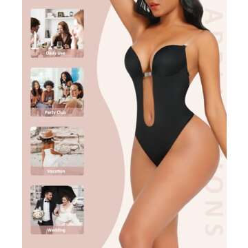 FeelinGirl Plus Size Shapewear with Built-in Bra - Comfort & Support