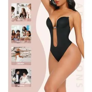 FeelinGirl Plus Size Shapewear with Built-in Bra - Comfort & Support