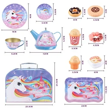 Golray Unicorn Tea Party Set for Kids Ages 3-6 - Perfect Gift
