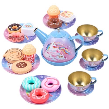 Golray Unicorn Tea Party Set for Kids Ages 3-6 - Perfect Gift