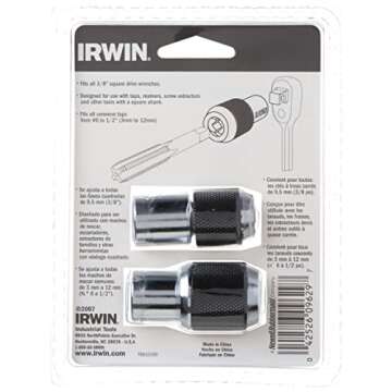 IRWIN Tap Socket Set, Adjustable - Perfect for Tight Spaces