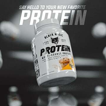 Magician Black Magic Multi-Source Protein - Whey, Egg, Casein Complex with Enzymes & MCT's - Keto, L...