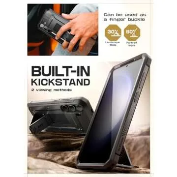 SUPCASE Unicorn Beetle Pro Case for Samsung Galaxy S24 Plus 5G (2024), [Extra Front Frame] Full-Body Dual Layer Rugged Belt-Clip & Kickstand Case with Built-in Screen Protector