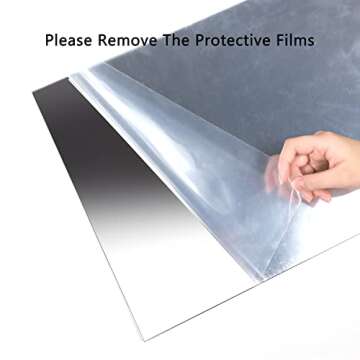 Zuvas Acrylic Mirror Sheet 11.8” x 15.75” x 2.8mm Plastic Mirror 1pack Non-Glass Mirror Unbreakable Safe for Kid Bedroom Wall Home Decor, DIY Materials for Handcraft Painting Photography