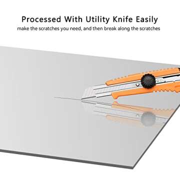 Zuvas Acrylic Mirror Sheet 11.8” x 15.75” x 2.8mm Plastic Mirror 1pack Non-Glass Mirror Unbreakable Safe for Kid Bedroom Wall Home Decor, DIY Materials for Handcraft Painting Photography