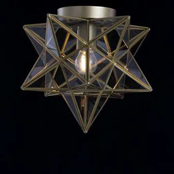 JONATHAN Y Stella 12" Moravian Star Flush Mount Light