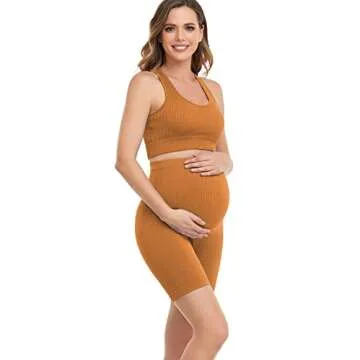 LATALY Women's Maternity Set - Comfortable Bra & Shorts