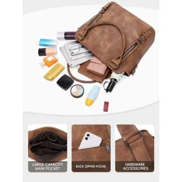 CLUCI Hobo Bags for Women Vegan Leather Handbags Large Tote Ladies Purse Shoulder Bag with Adjustable Shoulder Strap