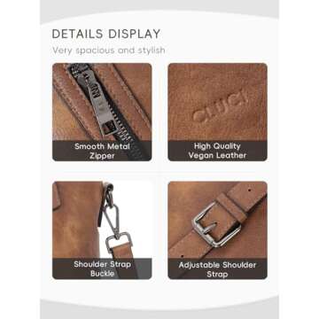 CLUCI Hobo Bags for Women Vegan Leather Handbags Large Tote Ladies Purse Shoulder Bag with Adjustable Shoulder Strap