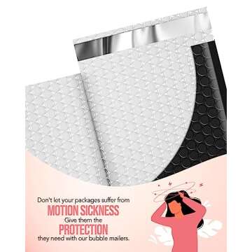 GSSUSA Black Bubble Mailers 8.5x12 large Padded Envelopes 25 Pack,Self-Seal Bubble Envelopes, Packaging Bags, Small Business Supplies,Mailing Bags, Packaging for Small Business, Black Bubble Mailer