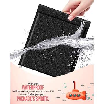 GSSUSA Black Bubble Mailers 8.5x12 large Padded Envelopes 25 Pack,Self-Seal Bubble Envelopes, Packaging Bags, Small Business Supplies,Mailing Bags, Packaging for Small Business, Black Bubble Mailer