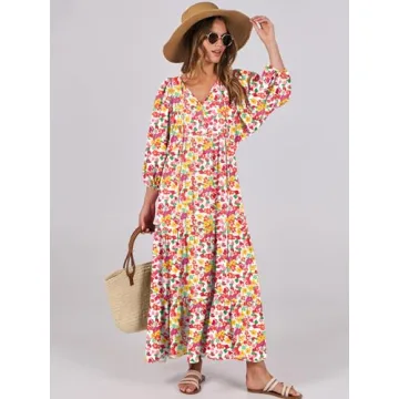 ANRABESS Women’s Summer Boho Maxi Dress - Flowy & Elegant