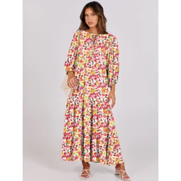 ANRABESS Women’s Summer Boho Maxi Dress - Flowy & Elegant